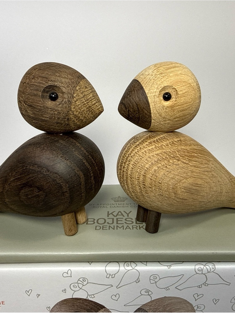Kay Bojesen Wooden Birds - Two-Tone Brown & Natural oak - Picture 2 of 5